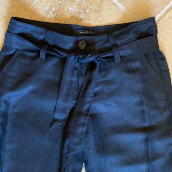 Linen Wide Leg trouser pants pockets reformation style 🖤❤️ - Picture 2 of 5